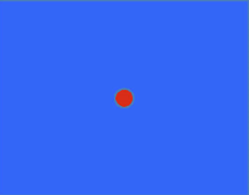 Mire lumineuse observée par le patient lors de l'examen OCT